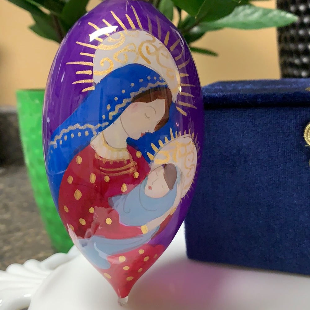 Pier 1 “Li Bien” Handpainted Glass Ornament